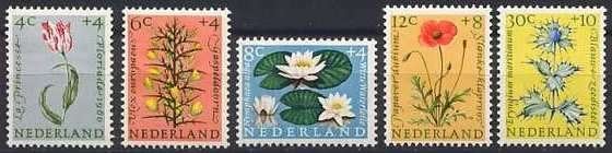 Nederland NVPH nr 738/42 ongebruikt Zomerzegels 1960, Ophalen of Verzenden, Na 1940, Postfris
