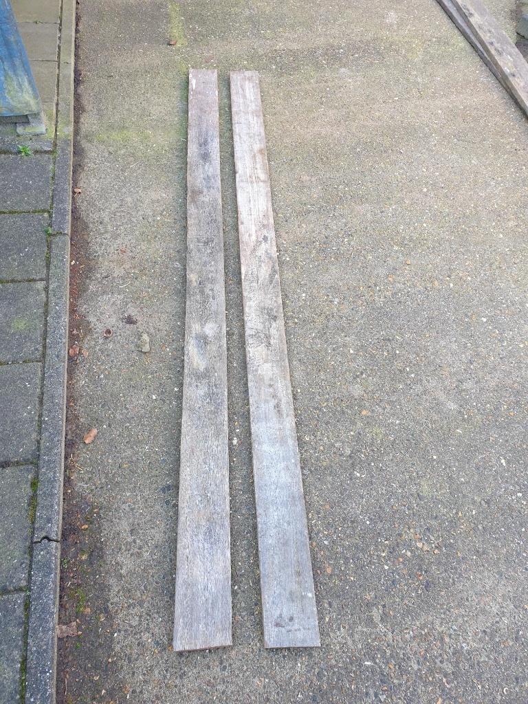 12 hardhouten gebruikte planken 220cmx12 cmx2,8 cm, Ophalen, Gebruikt, 25 tot 50 mm, 200 tot 250 cm