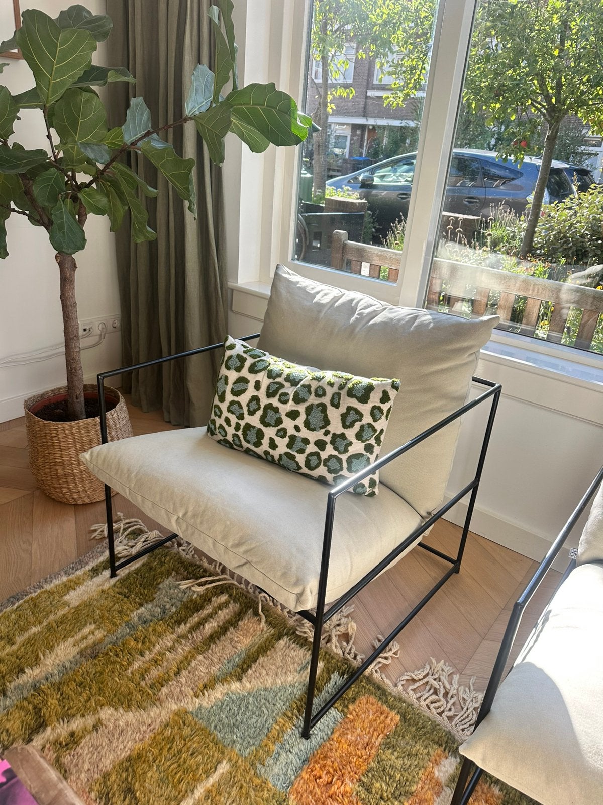 Fauteuil Stoel Zacht Groen, Ophalen, Gebruikt, Modern Basic VT Wonen Loods 5 Scandinavisch, 75 tot 100 cm