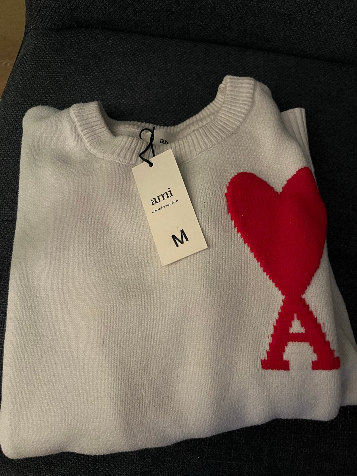 Ami Paris Trui Maat M - Nieuw met labels, Kleding | Heren, Truien en Vesten, Ophalen of Verzenden, Nieuw, Maat 48/50 (M), Wit