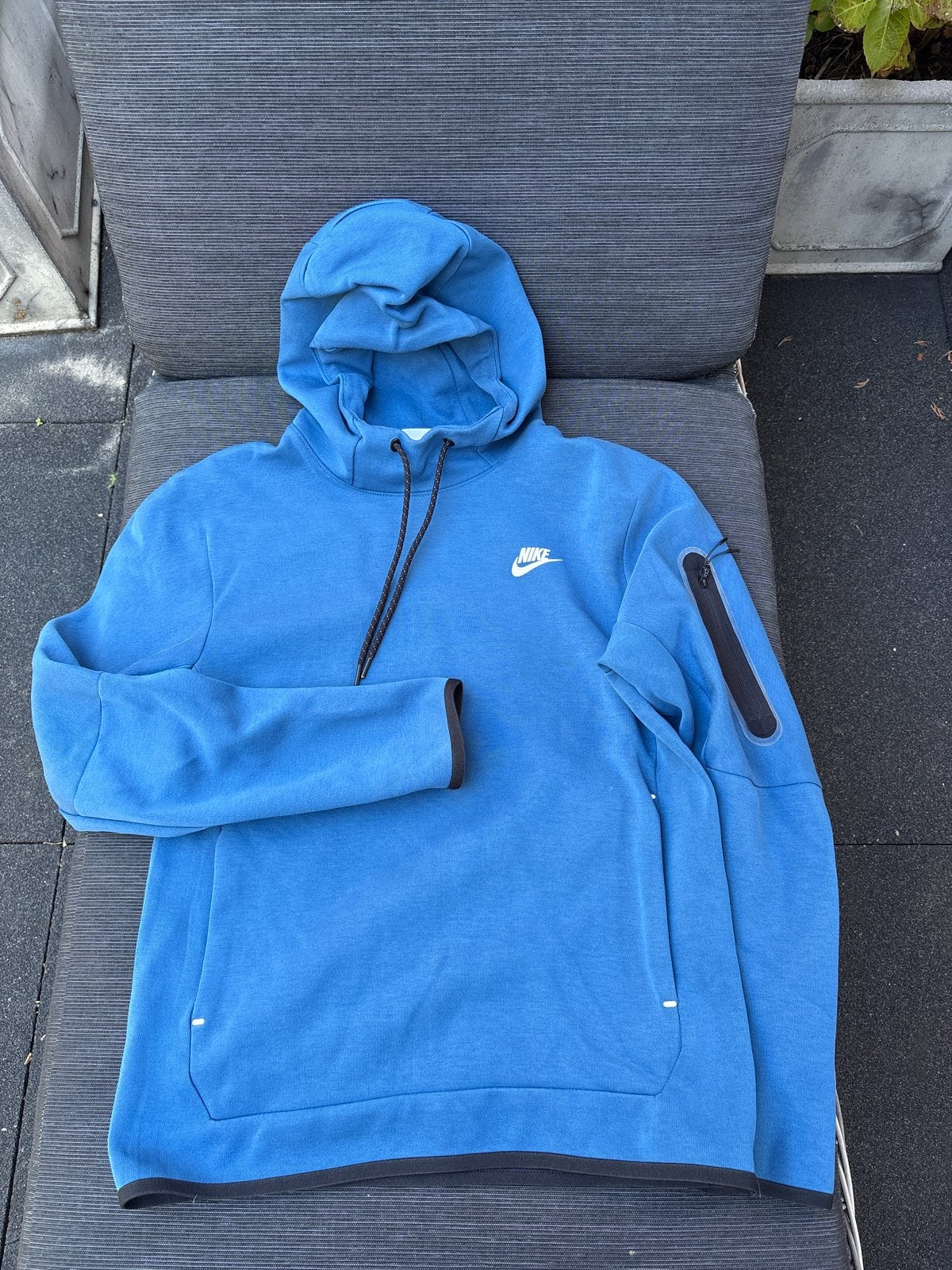 Nike Tech Fleece Hoodie - Blauw (Maat S), Ophalen of Verzenden, Zo goed als nieuw, Maat 46 (S) of kleiner, Blauw