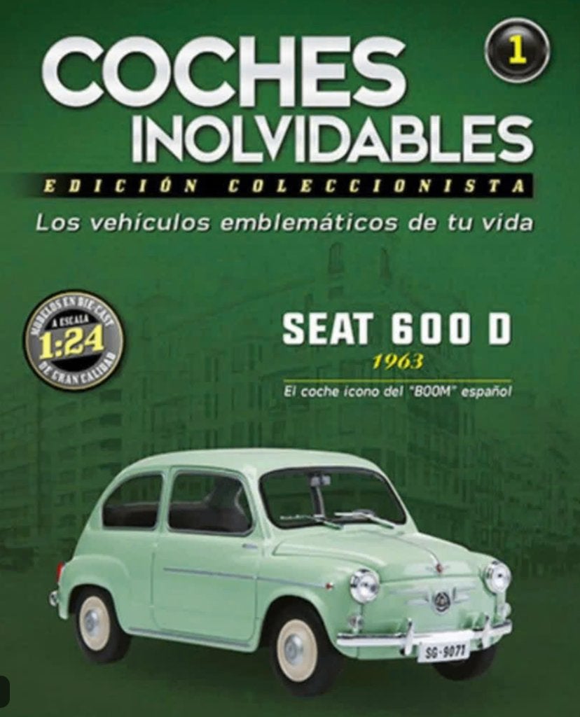 Seat 600 D Groen 1963 1:24 Spaanse coches inolvidables # 1, Verzenden, Nieuw, Auto, Overige merken