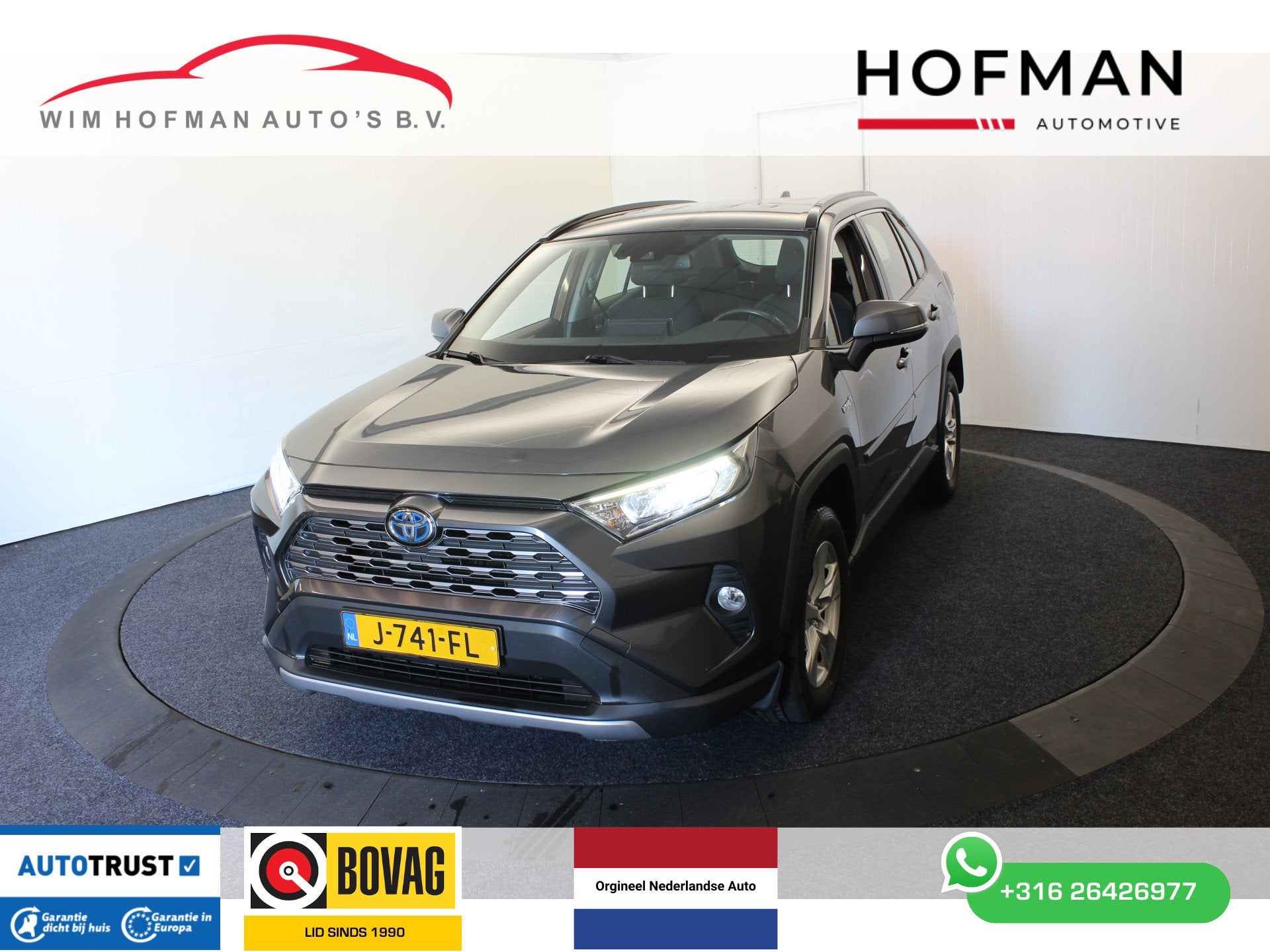 Toyota RAV4 2.5 Hybrid 218 PK Camera Trekhaak Adep Cruise Ca, Auto's, Gebruikt, Euro 6, 4 cilinders, Bedrijf
