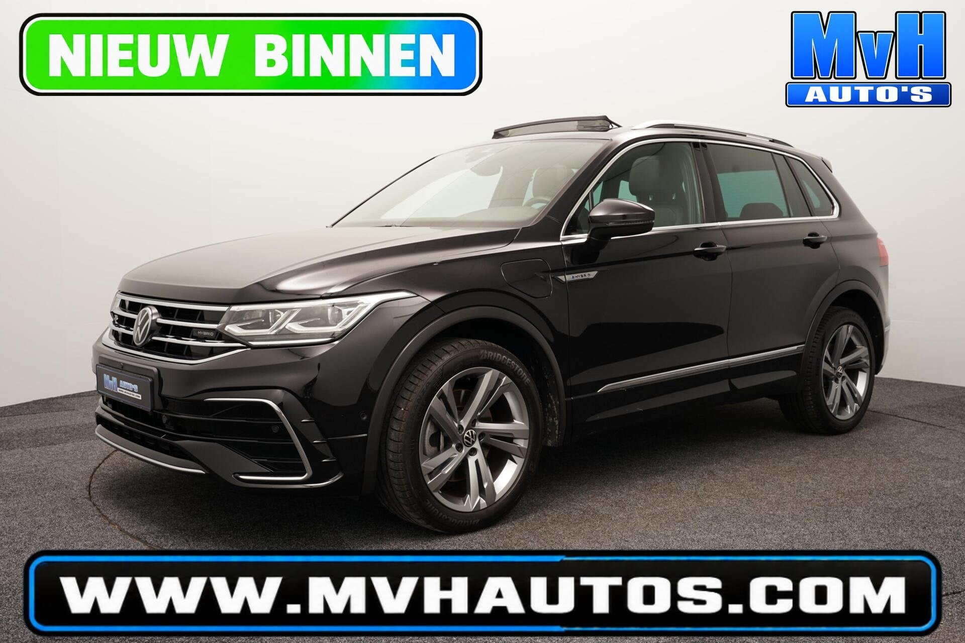 Volkswagen Tiguan 1.4 TSI PHEV R-Line|PANO|STOEL/STUUR.VERW, 1716 kg, Zwart, 4 cilinders, Met garantie (alle)