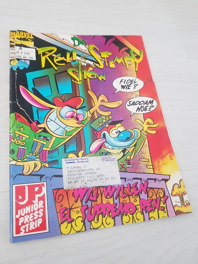 Ren & Stimpy, Gelezen, Eén stripboek, John Kricfalusi, Ophalen of Verzenden