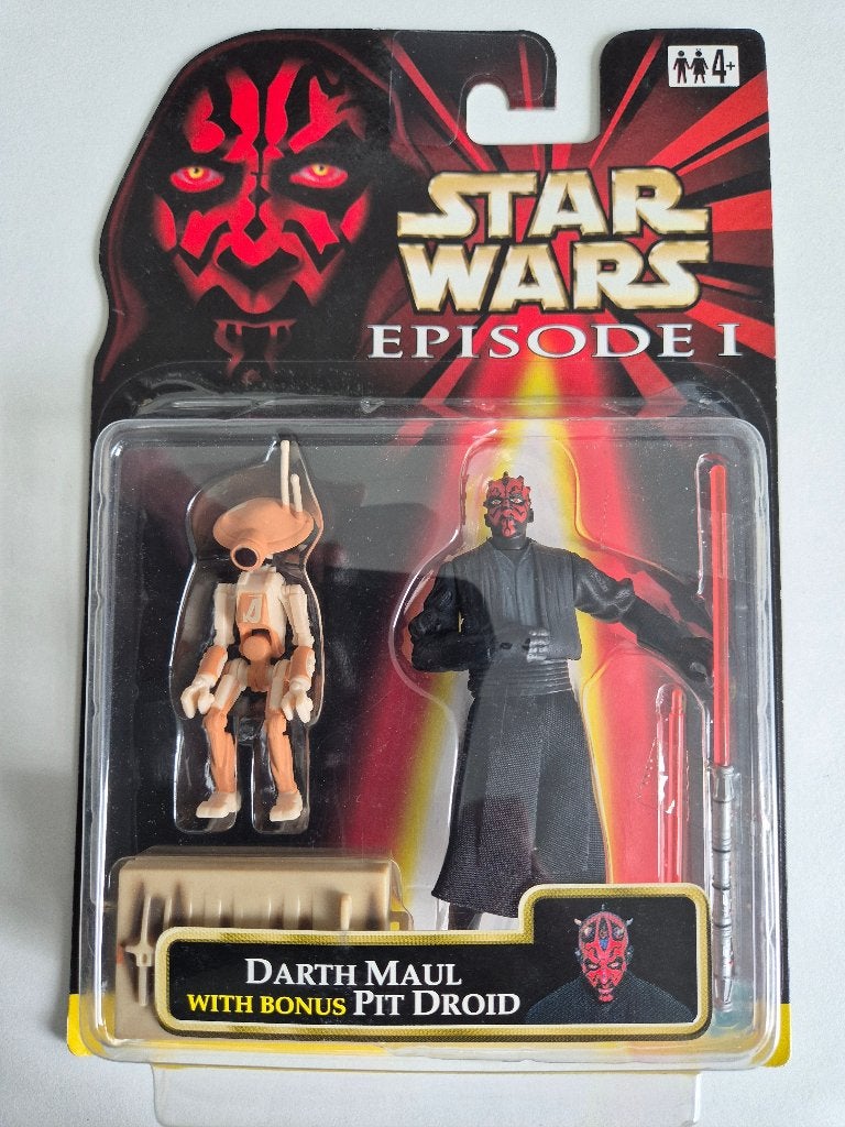 Star Wars EP1 Darth Maul Sith Lord + Orange Bonus Pit Droid, Ophalen of Verzenden, Nieuw, Actiefiguurtje