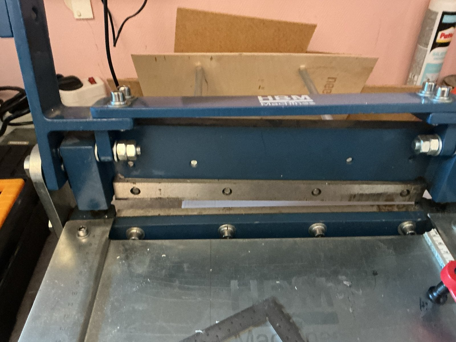 HBM Machines Plaatschaar/Guillotineschaar, Ophalen, Gebruikt