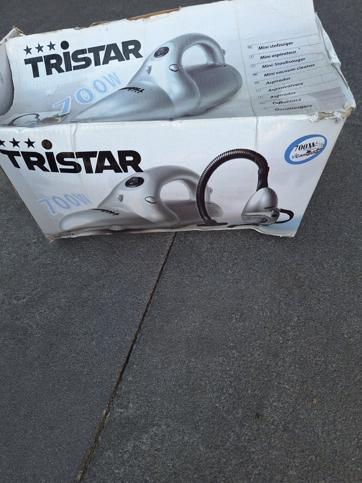 Tristar Mini Stofzuiger 700W - Ideaal voor Camping, Gebruikt, Kruimeldief, Ophalen of Verzenden, Minder dan 1200 watt