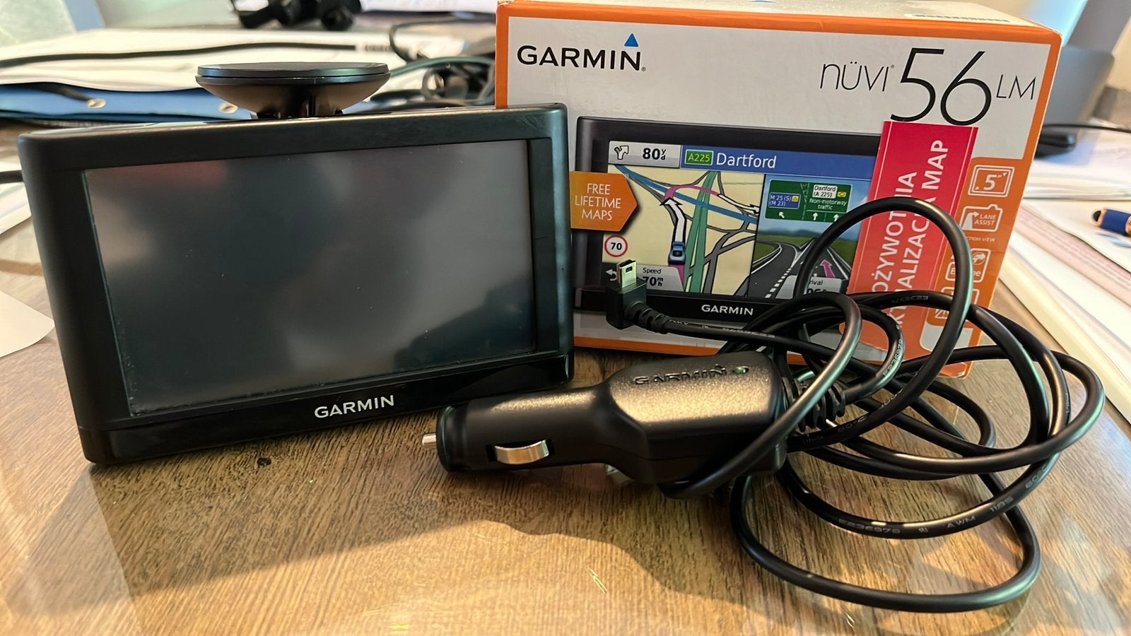 Garmin nüvi 56LM Lifetime Maps – compleet met doos, Ophalen of Verzenden, Zo goed als nieuw