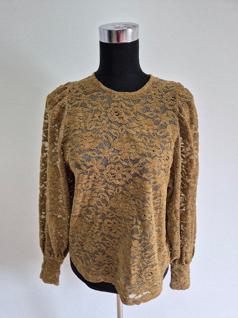 Top138Z - Mosterdkleurige Nümph tuniek maat S (1), Kleding | Dames, Ophalen of Verzenden, Zo goed als nieuw