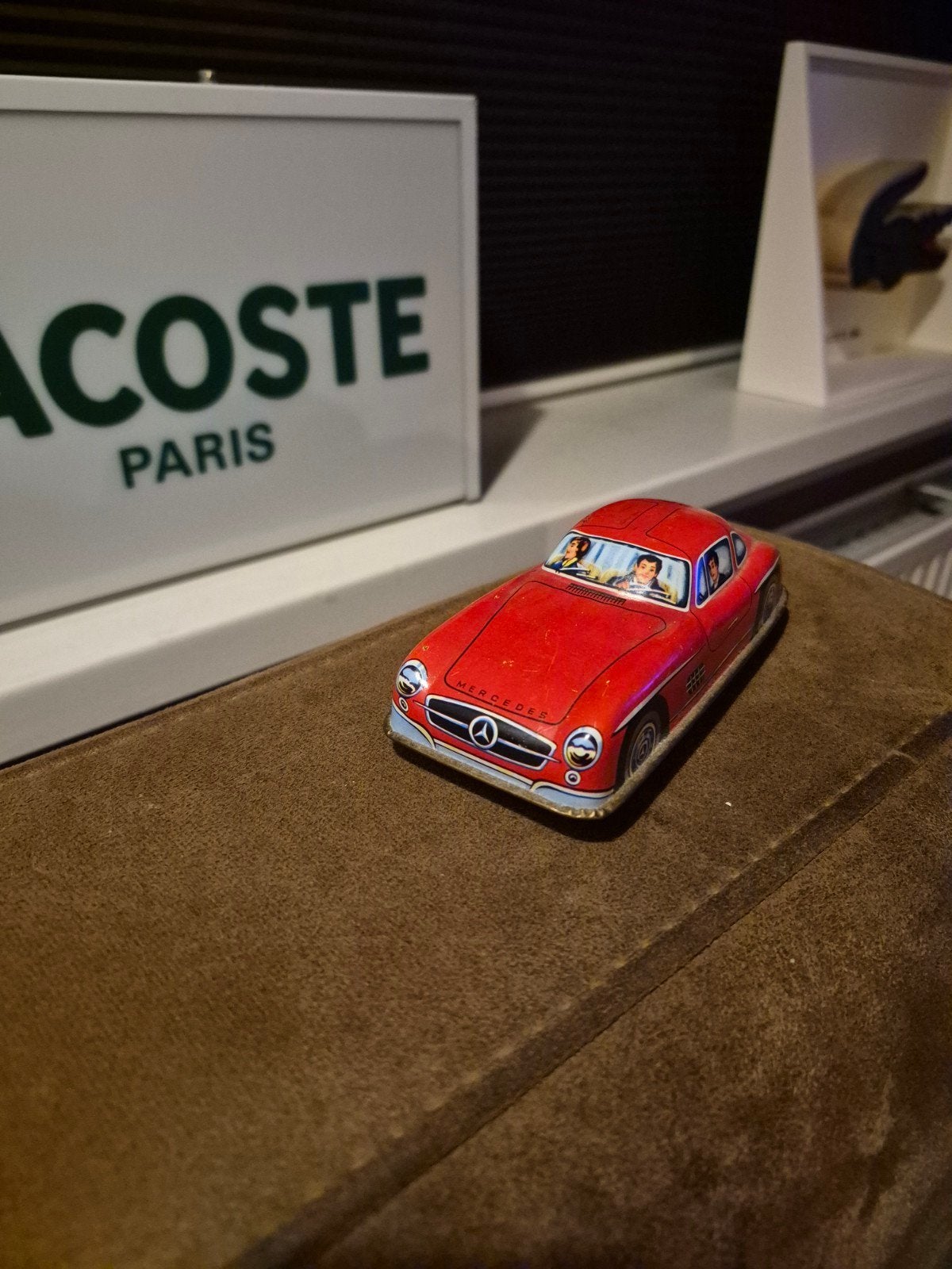 Antiek speelgoed blik mercedes benz 300 sl gullwing, Ophalen of Verzenden, Zo goed als nieuw