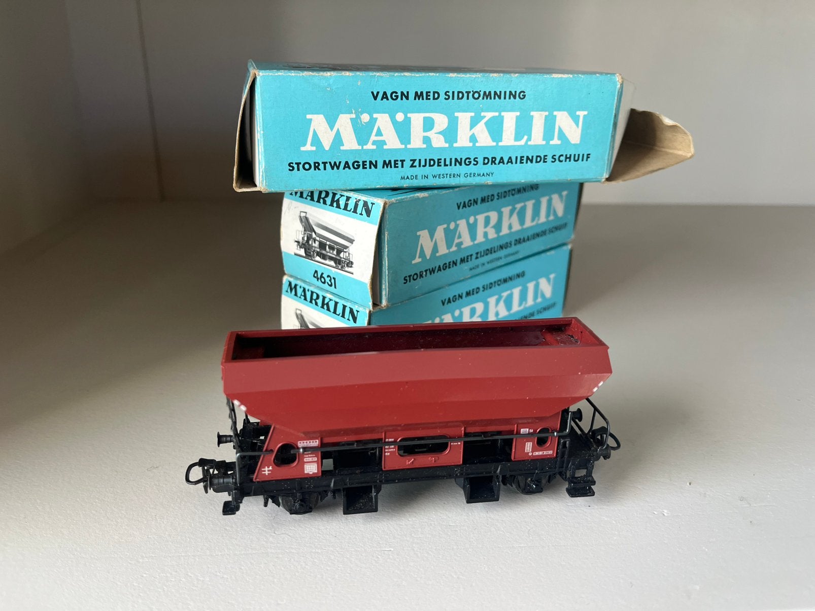 3x zijlader Marklin 4631 H0 ovp, Wisselstroom, Wagon, Ophalen of Verzenden, Zo goed als nieuw
