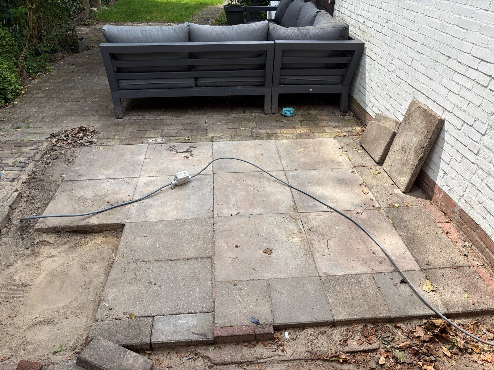 Gratis terrastegels, Tuin en Terras, Tegels en Klinkers, Ophalen, Gebruikt, 10 m² of meer, Beton