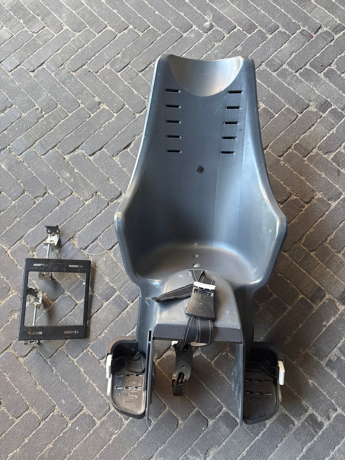 Bobike fietsstoel met 2 adapters, Achterzitje, Ophalen, 15 t/m 25 kg, Gebruikt
