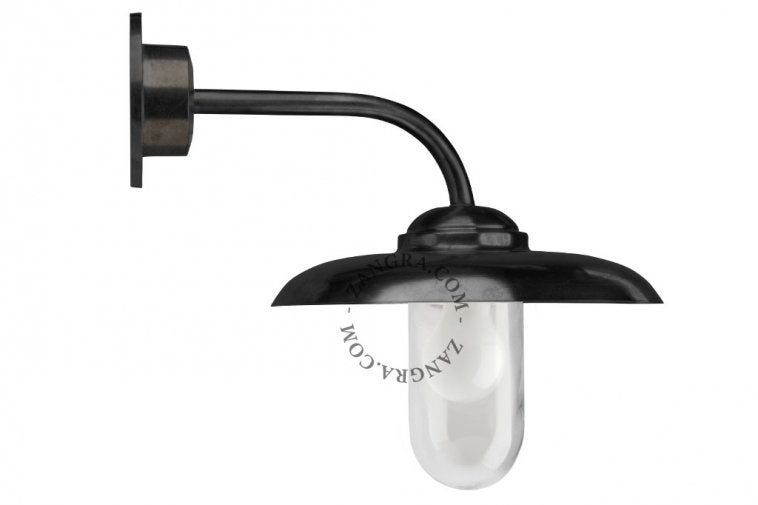 Buitenlamp Stallamp haaks zwart Zangra E27, Tuin en Terras, Buitenverlichting, Niet ingevuld, Nieuw, Niet ingevuld, Niet ingevuld