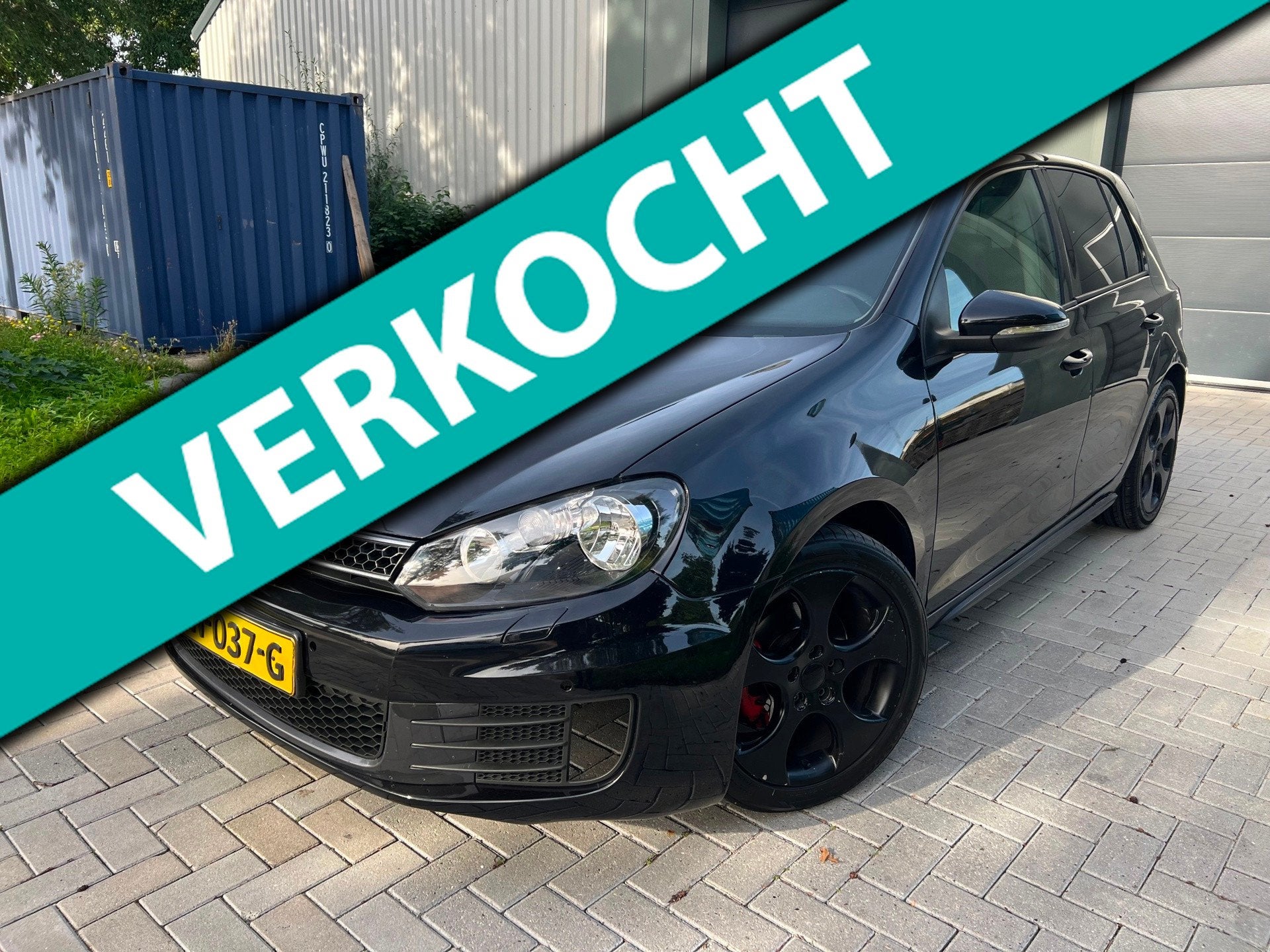 Volkswagen Golf 1.4TSI Highline black on black, Auto's, Euro 5, Stof, Gebruikt, Zwart