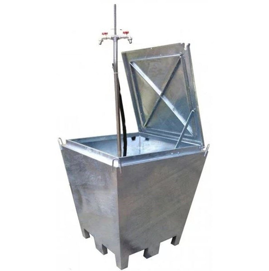 bouw put water put gegalvaniseerd kist met kraan, Ophalen, Gebruikt
