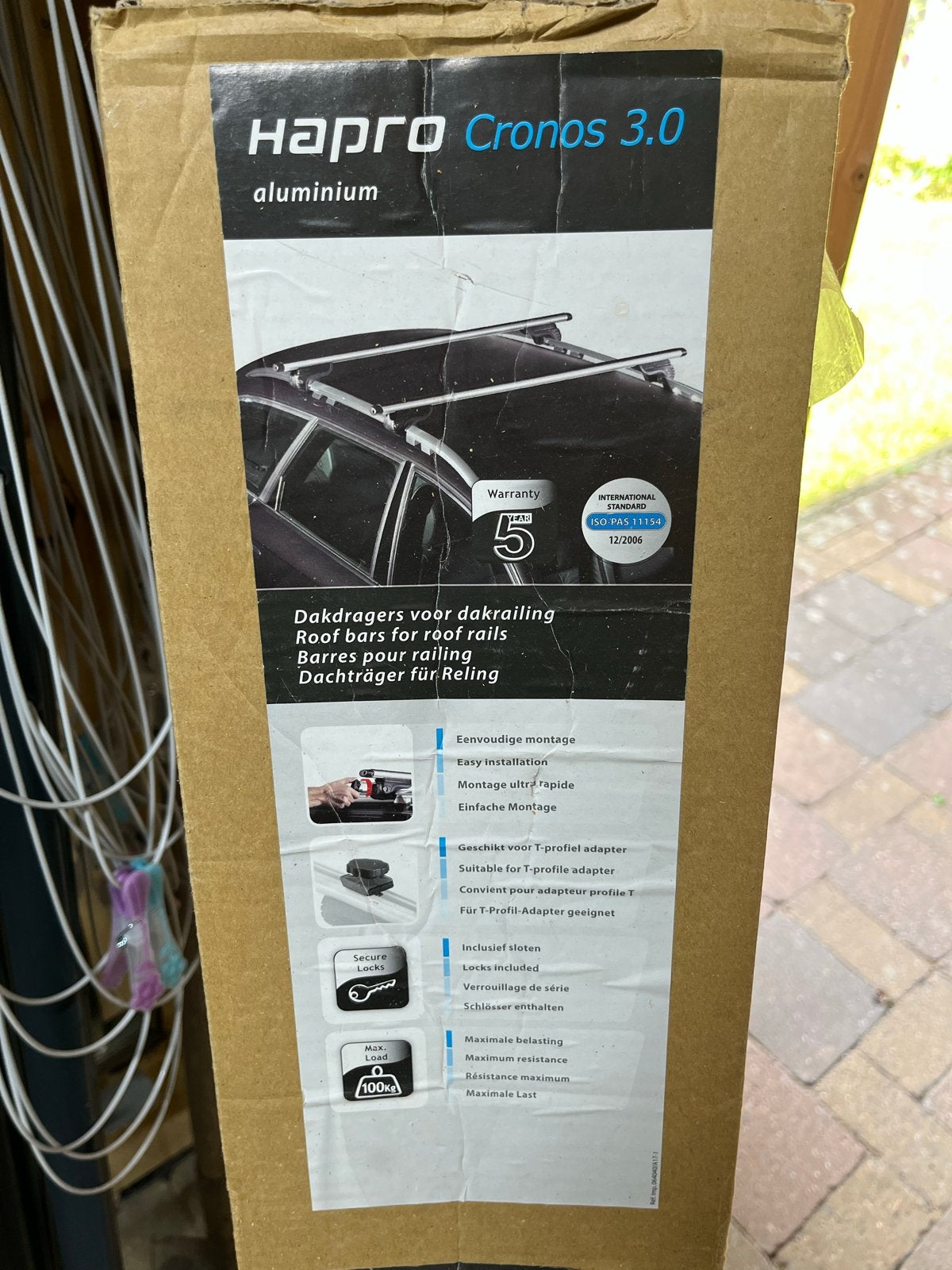 Hapro Cronos 3.0 Aluminium Dakkoffer Dragers met Sleutel, Auto diversen, Ophalen, Gebruikt