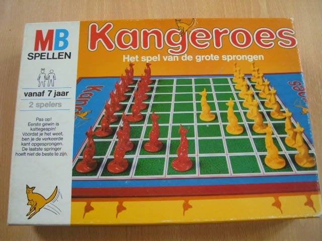 Kangeroes, MB bordspel, het spel van de grote sprongen, Hobby en Vrije tijd, Een of twee spelers, Ophalen of Verzenden, Zo goed als nieuw