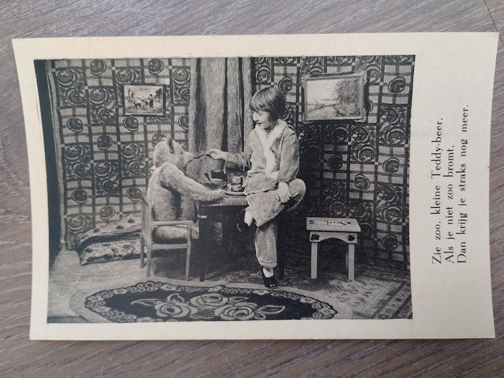 Nostalgische kinder ansichtkaart, Vintage, met gedicht, Ophalen of Verzenden, Voor 1940, Nieuw, Kind