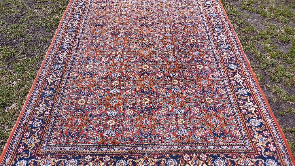 Groot antiek handgeknoopt Lilihan tapijt uit India 174-239cm, Ophalen