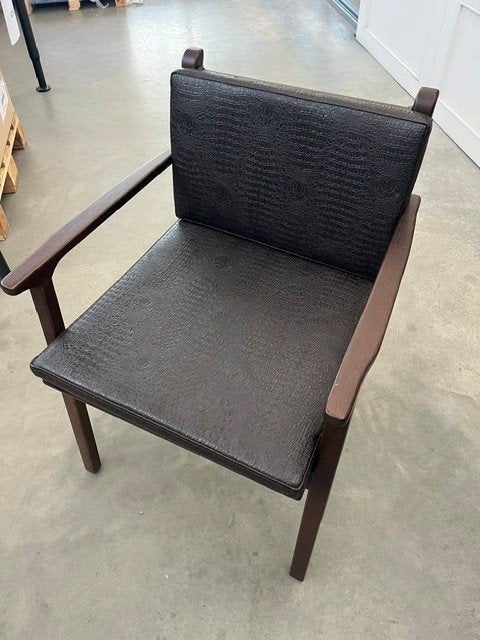 6x Eetkamerstoelen, Bruin, Zo goed als nieuw, Vijf, Zes of meer stoelen, Mid-century modern