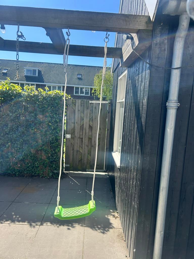 Nieuwe schommel met haken, Kinderen en Baby's, Speelgoed | Buiten | Speeltoestellen, Ophalen of Verzenden, Zo goed als nieuw, Schommel