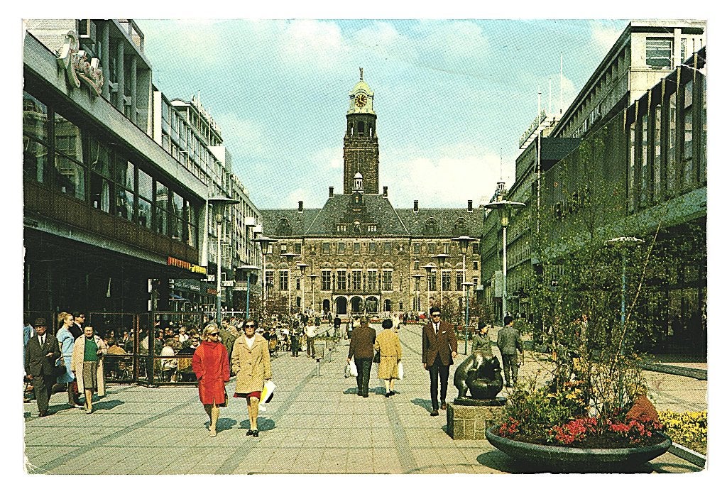 41101	Rotterdam	ZH 1970 Omg Stadhuis	Wederopbouw	Gelopen, Verzenden, 1960 tot 1980, Gelopen, Zuid-Holland