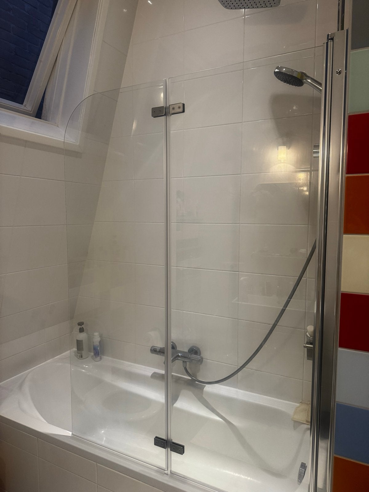 Badwand Austin 100x140 cm twee delen chroom nano coating, Ophalen of Verzenden, Nieuw