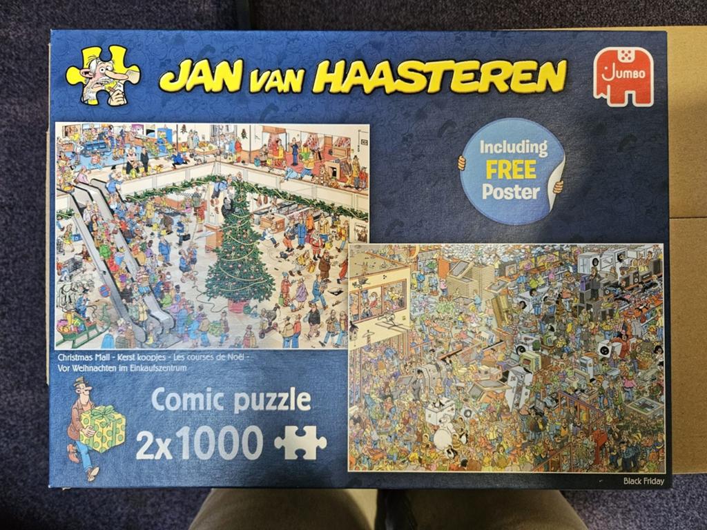 Jan van Haasteren Comic Puzzel 2x1000 stukjes, Ophalen, 500 t/m 1500 stukjes, Zo goed als nieuw, Legpuzzel