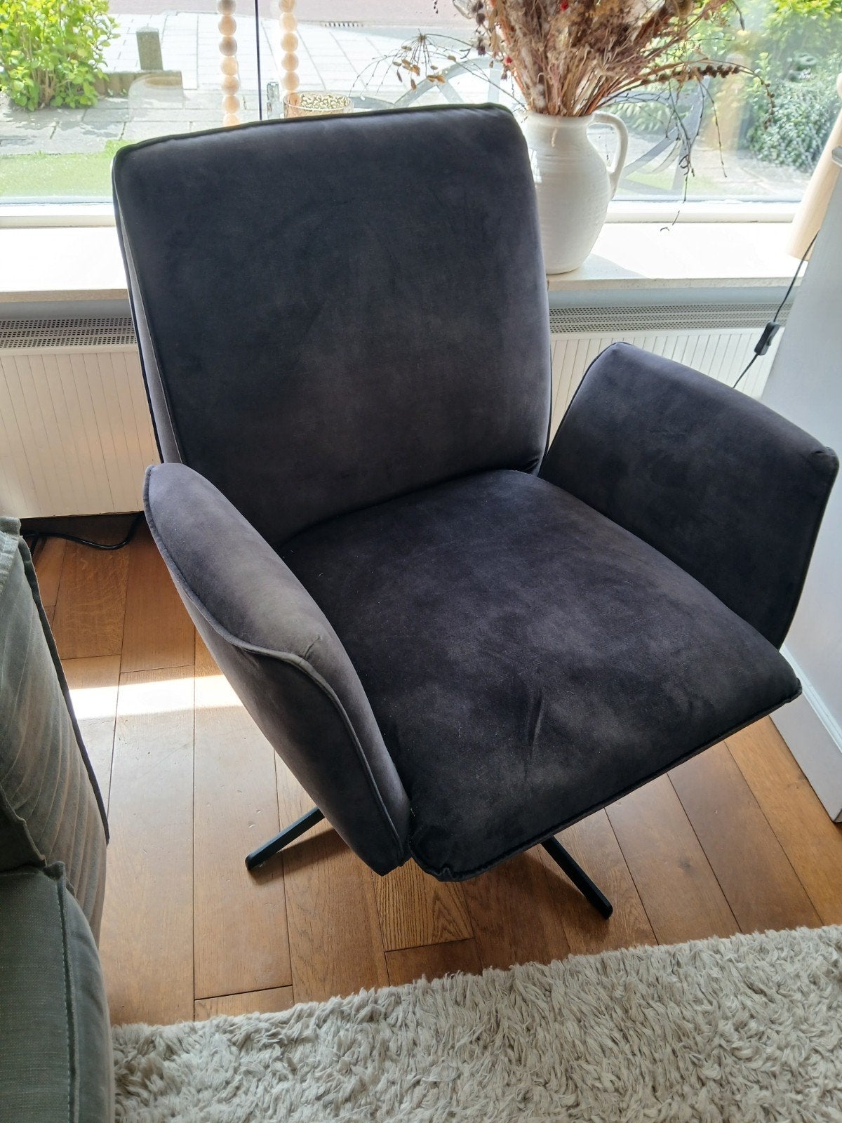 Fauteuil, Huis en Inrichting, Stoelen, Ophalen, Zo goed als nieuw, Grijs, Eén