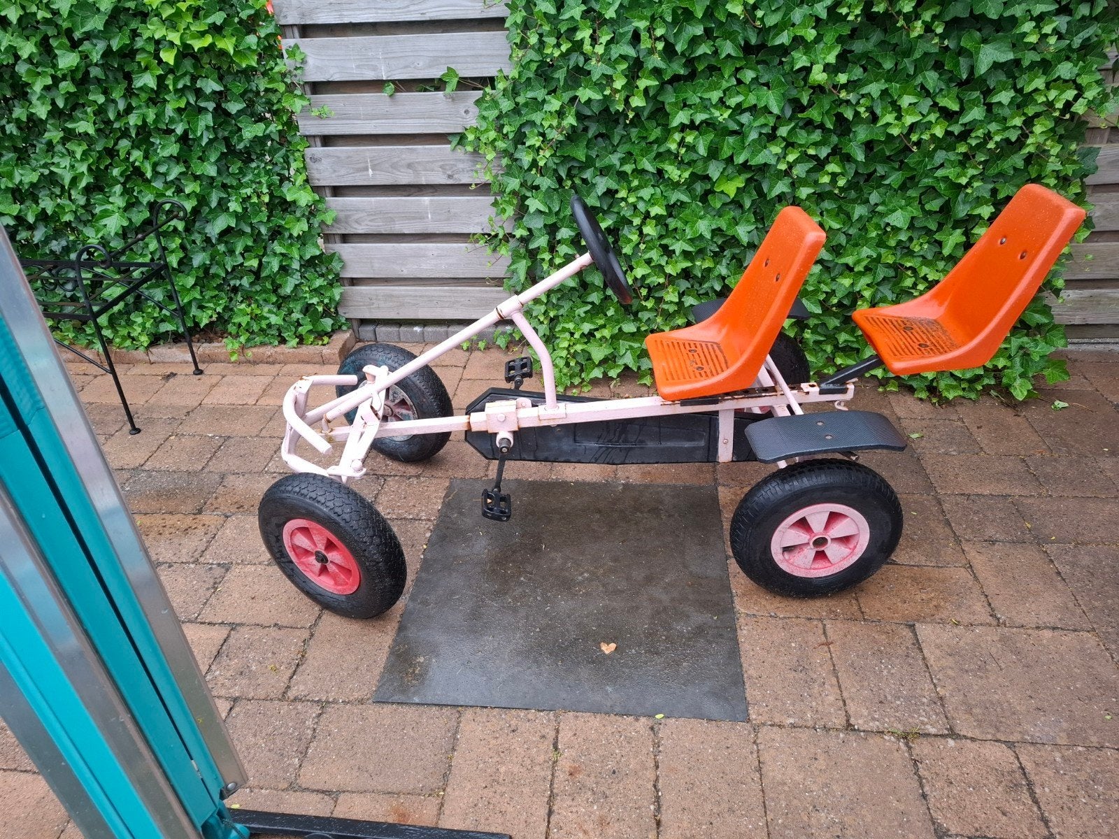 Roze skelter met duozit - Berg, Kinderen en Baby's, Speelgoed | Buiten | Skelters, Ophalen of Verzenden, Gebruikt, Berg, Duozit