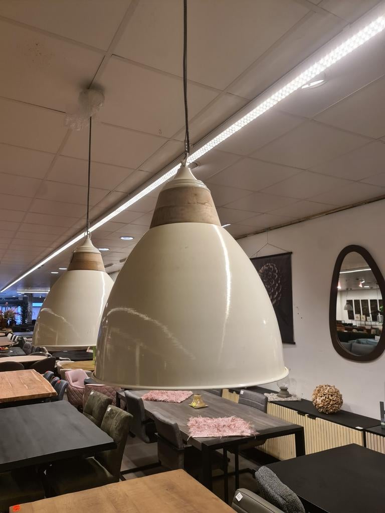 Nieuwe industriële lamp hanglamp metaal hout €50, Ophalen, Industrieel landelijk barok brocante koloniaal boheems vintage, ., Nieuw