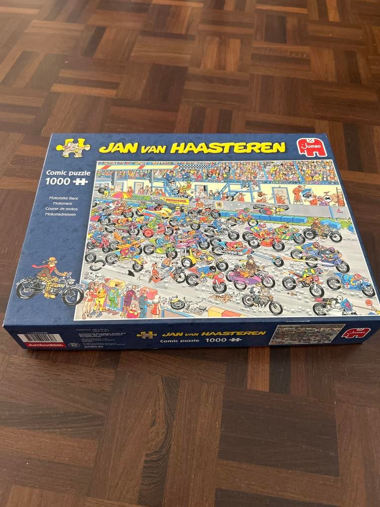 Jan van Haasteren Comic Puzzel - Motorrace 1000 stukjes, Ophalen, 500 t/m 1500 stukjes, Zo goed als nieuw, Legpuzzel