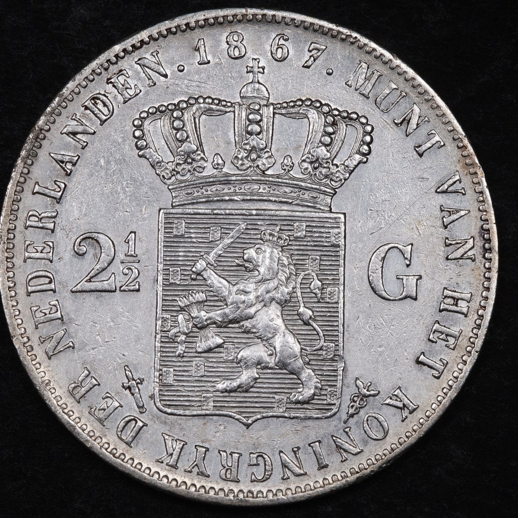 Rijksdaalder 1867. Zfr+. (P), Postzegels en Munten, Munten | Nederland, Koning Willem III, Zilver, Ophalen of Verzenden, Losse munt