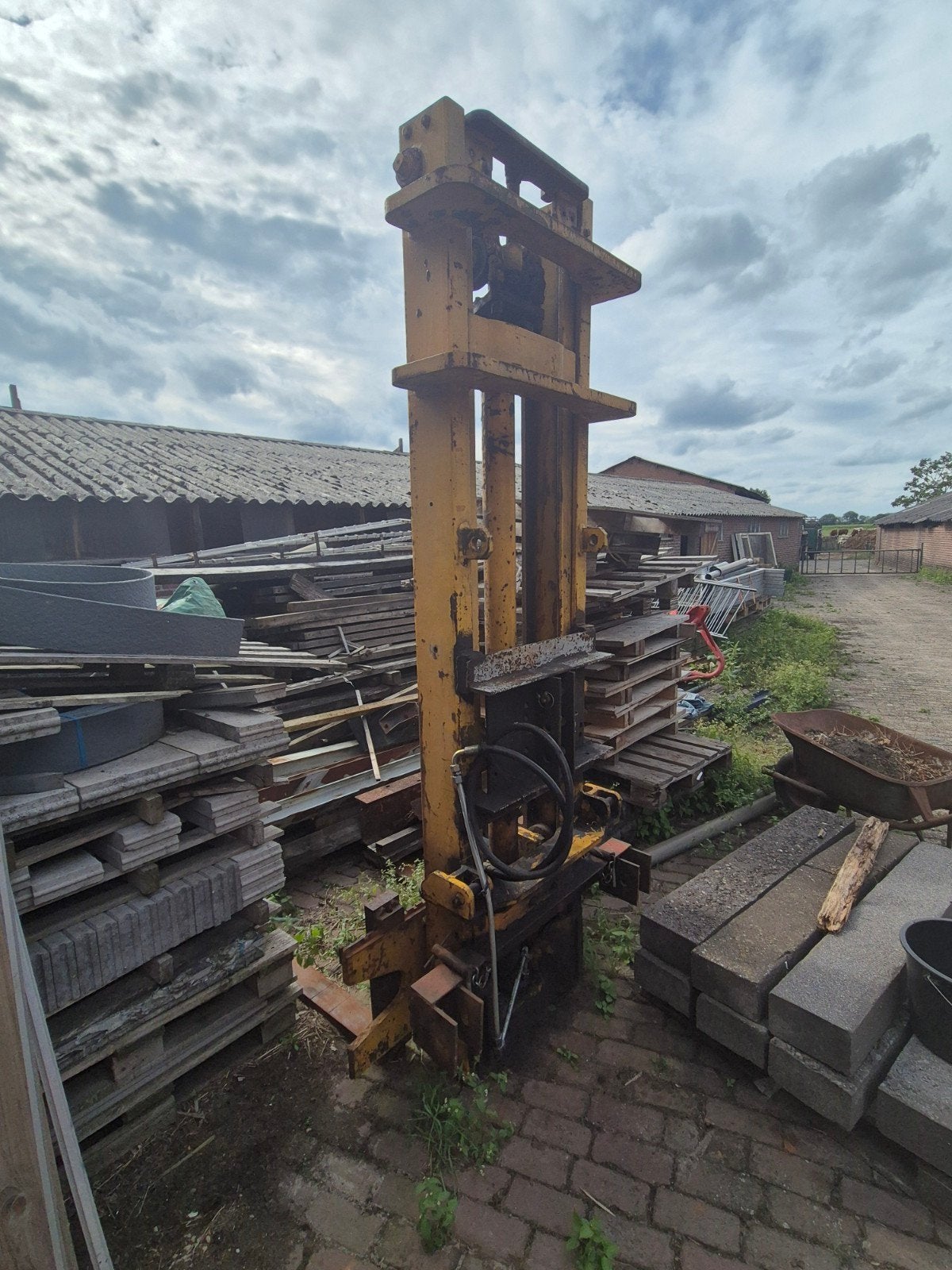 zware hefmast 2 delig, Ophalen, Glastuinbouw, Werkplaats, Gebouw of Erf