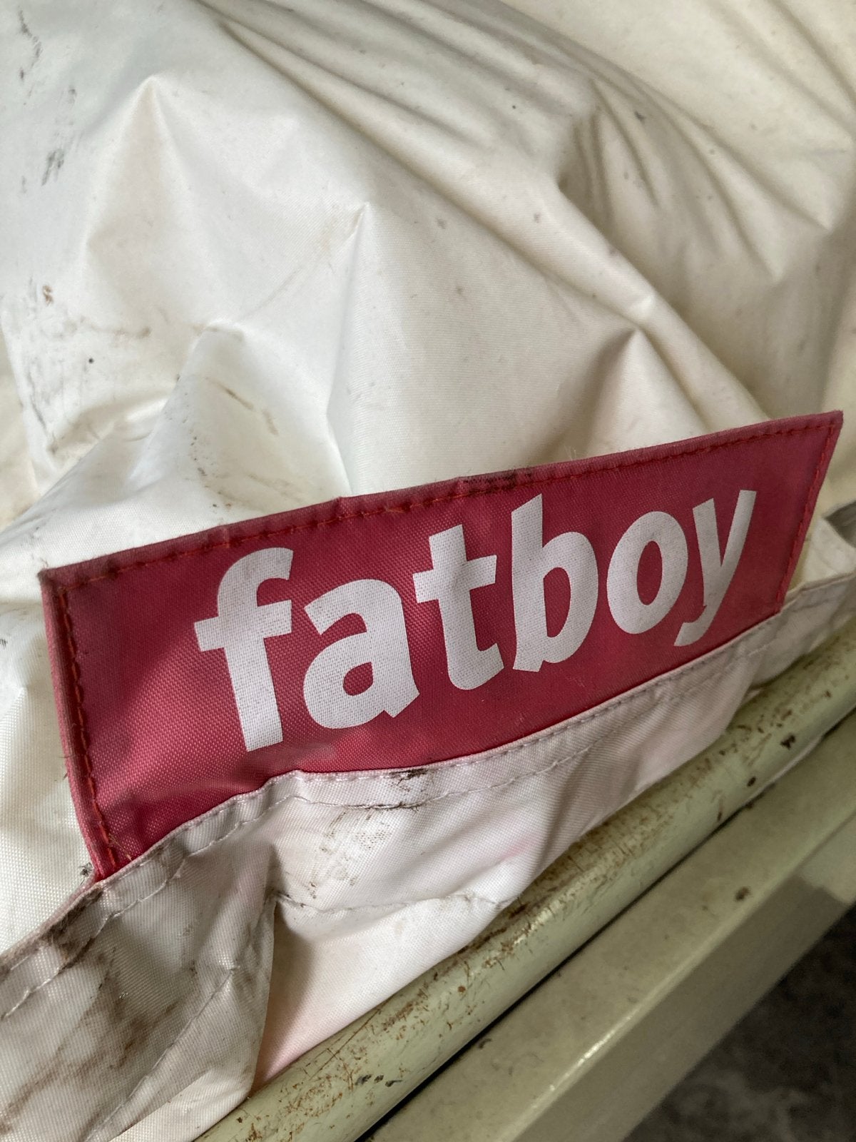 Oude Fatboy zitzak - ideaal voor vulling, Ophalen, Gebruikt, Wit, Zitzak