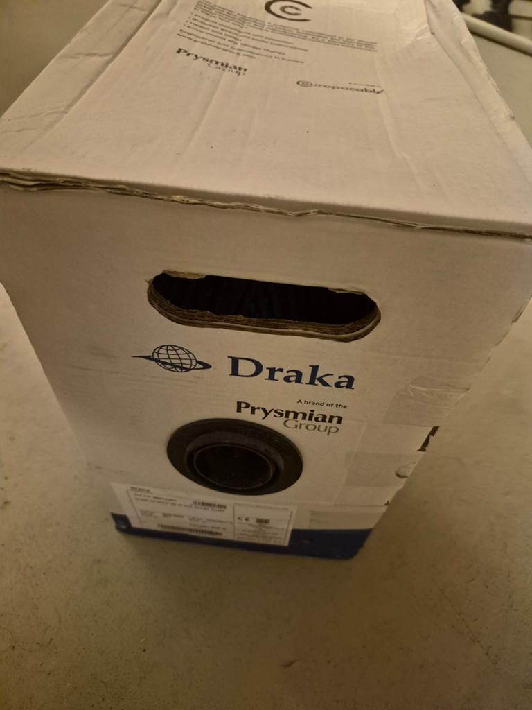 Draka UC400 C6 U/UTP HD 4P PVC Eca BU 305BR - nog 200m, Ophalen of Verzenden, Zo goed als nieuw