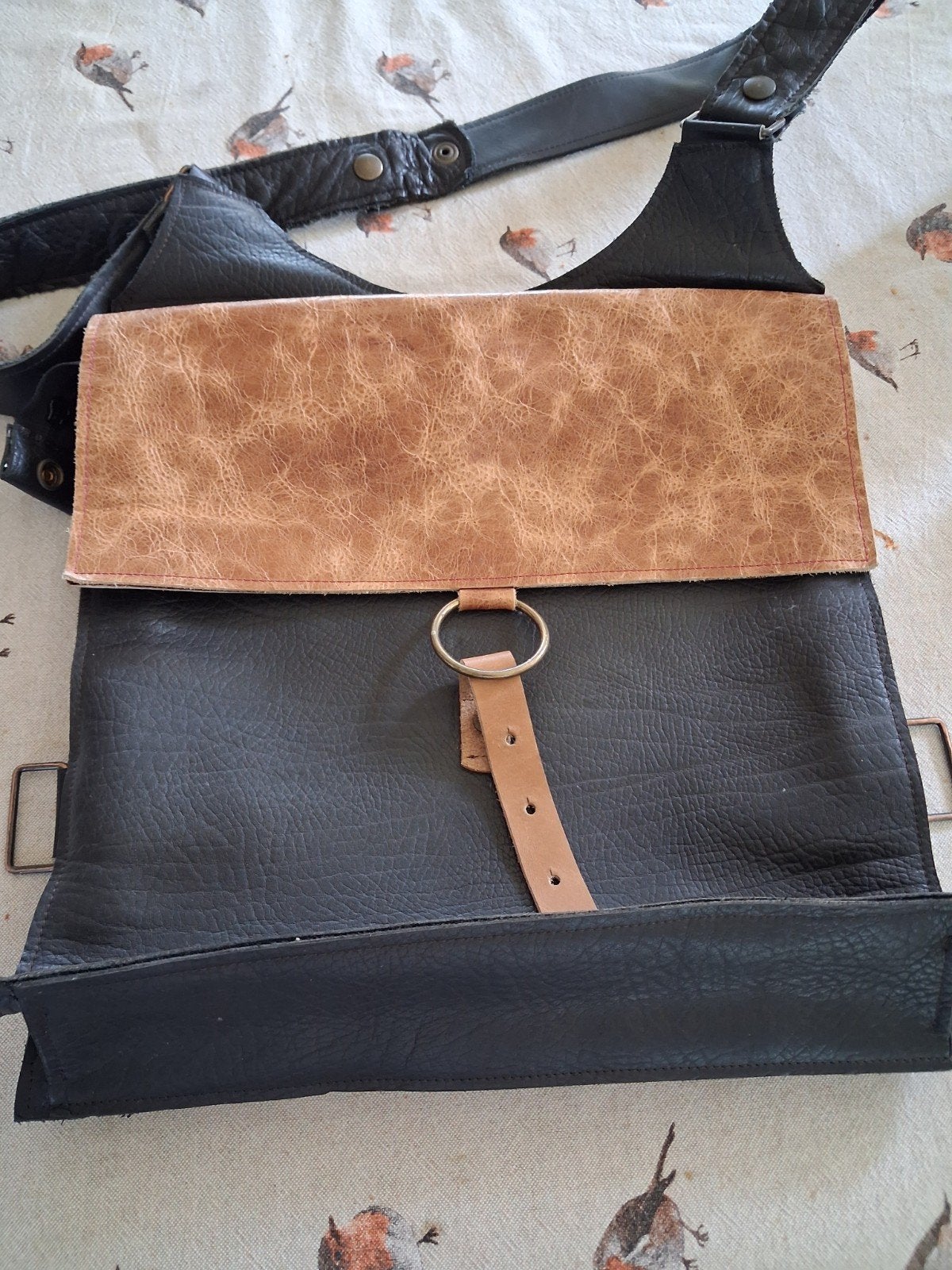 stoere lederen rugtas, Ophalen, Zo goed als nieuw, Overige merken, 30 tot 45 cm