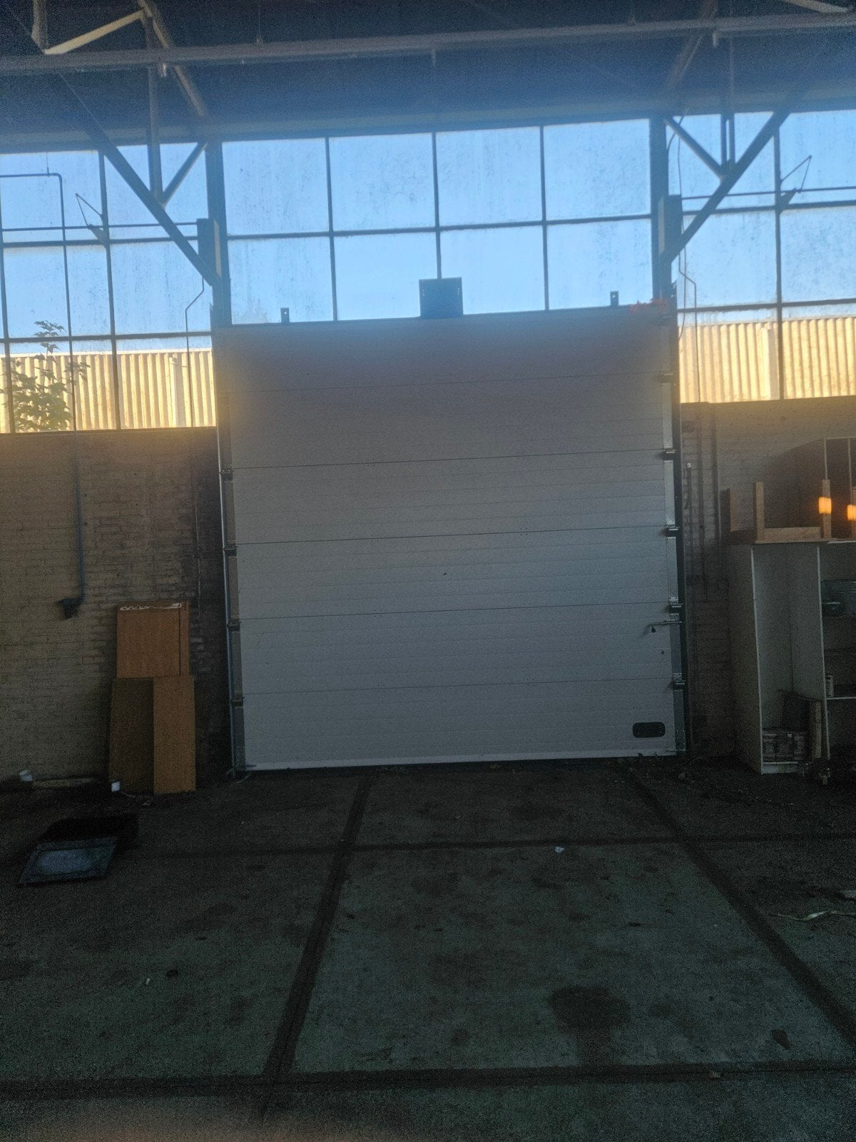 2x Overheaddeur roldeur wit 3580x3560mm handmatig, Ophalen, Garagedeur, Zo goed als nieuw, Metaal
