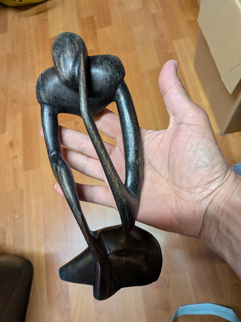 beeld hout, Ophalen of Verzenden, Zo goed als nieuw, Mens