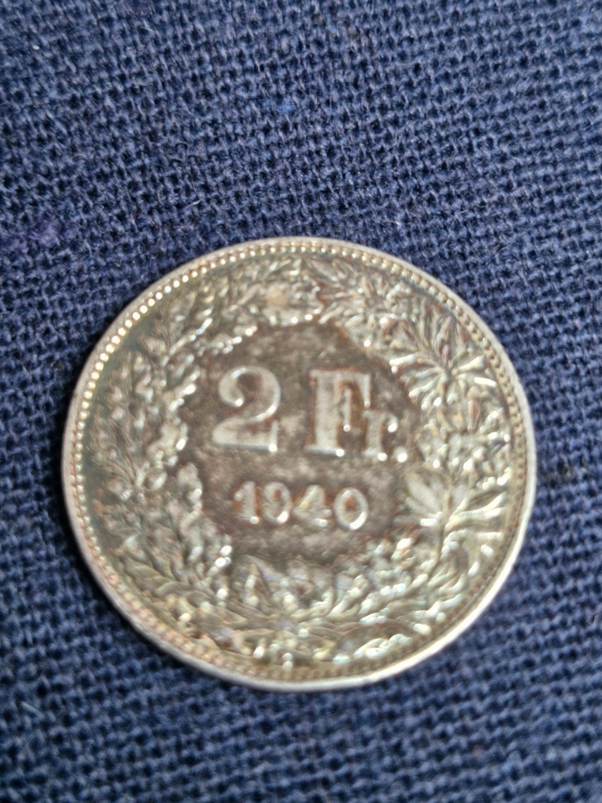 Zeldzame Zwitserse 2 Franken munt uit 1940, Ophalen of Verzenden