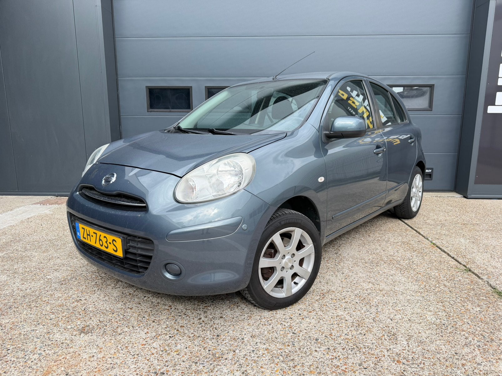Nissan Micra 1.2 59KW 5DR 2011 Grijs Airco Cruise Navi Apk, Voorwielaandrijving, Stof, 1198 cc, 3 cilinders