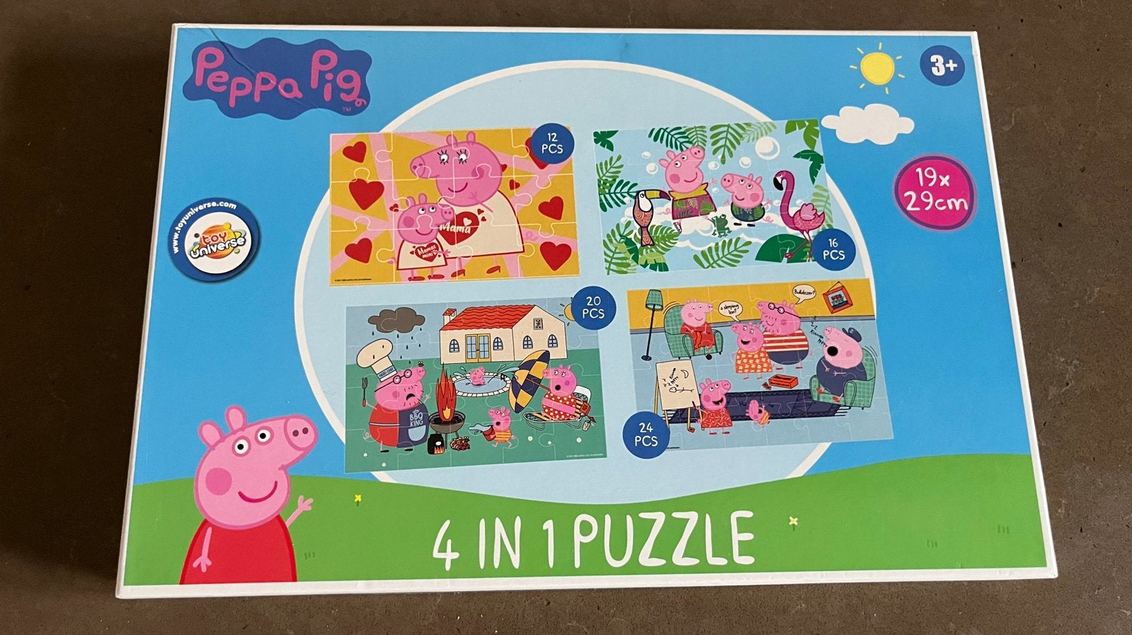 Peppa Pig 4-in-1 Puzzel voor Kinderen, Ophalen, Meer dan 50 stukjes, Gebruikt, 2 tot 4 jaar