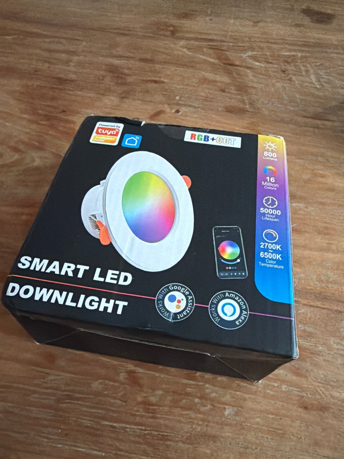 10x Smart LED Downlight RGB+CCT - Werkt met Tuya, Alexa, Goo, Huis en Inrichting, Wit, Overige merken, Kunststof, Nieuw