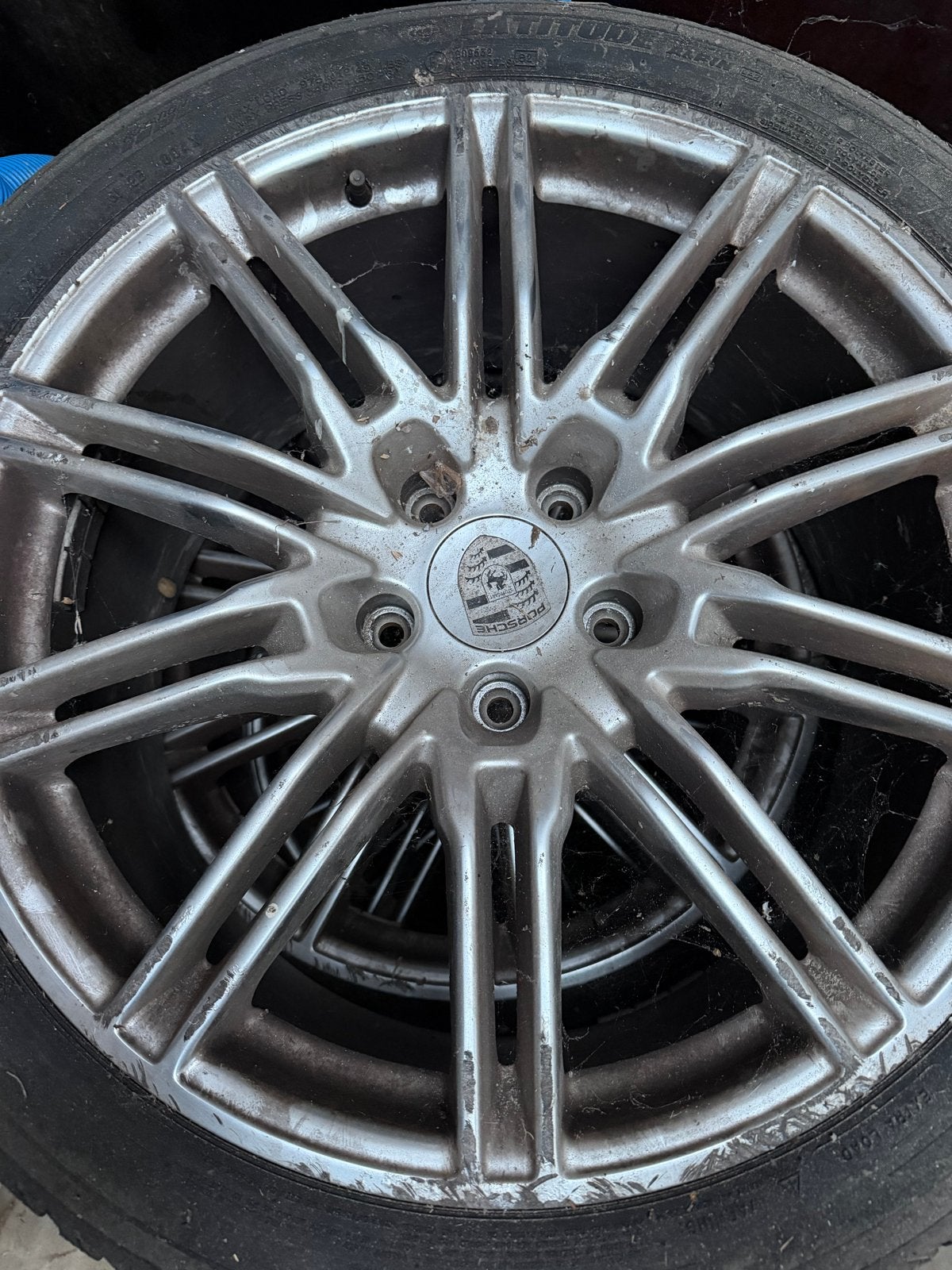 Porsche velgen met Michelin winterbanden, Auto-onderdelen, Gebruikt, Banden en Velgen, Winterbanden, Personenwagen