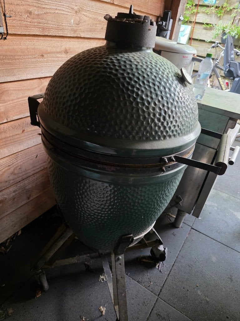 Big Green egg Large compleet met plate setter en onderstel, Tuin en Terras, Ophalen, Zo goed als nieuw