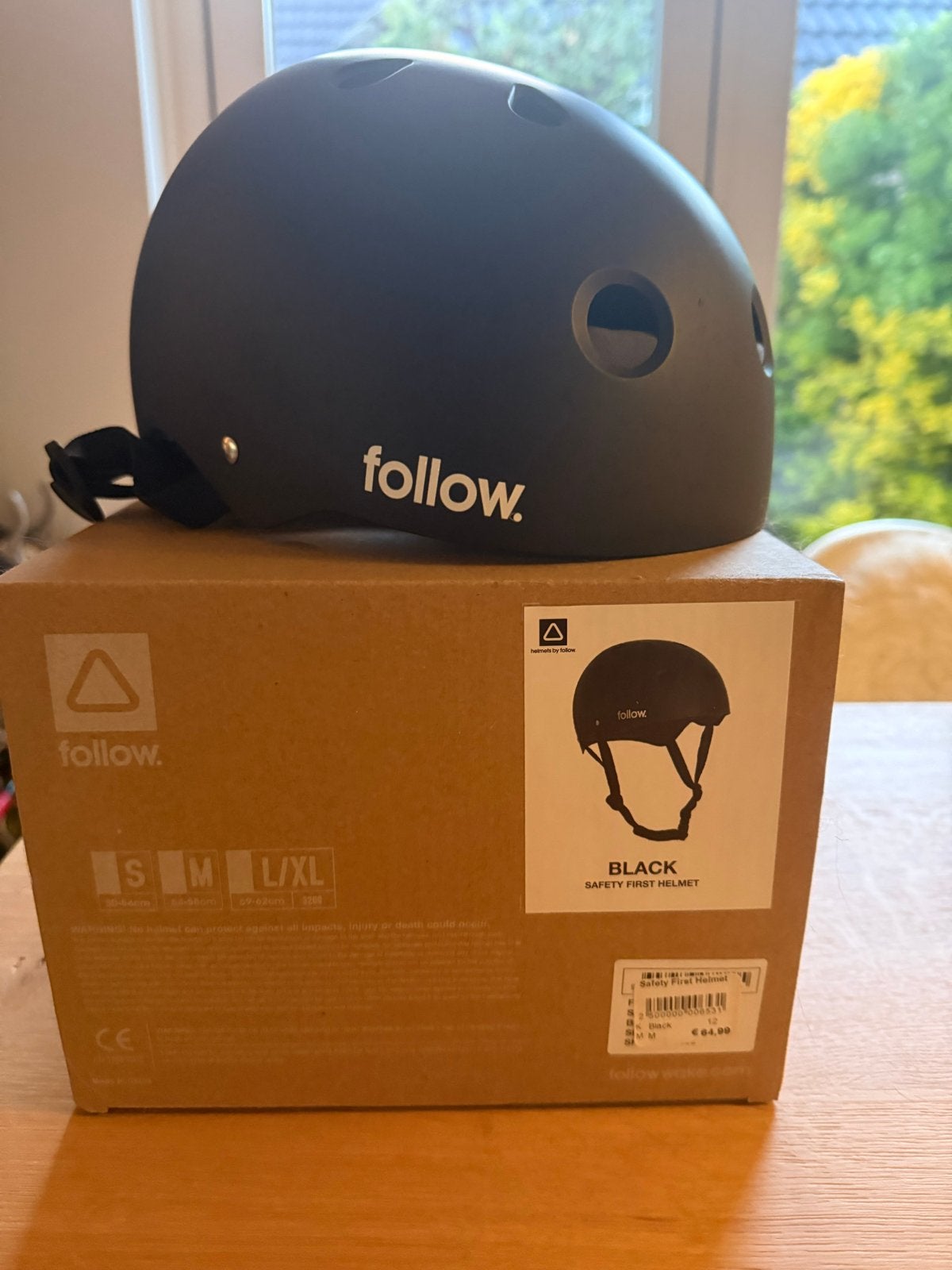 Follow Safety First Helm - Zwart (Maat M) - ophalen!, Ophalen, Nieuw, M, Heer of Dame