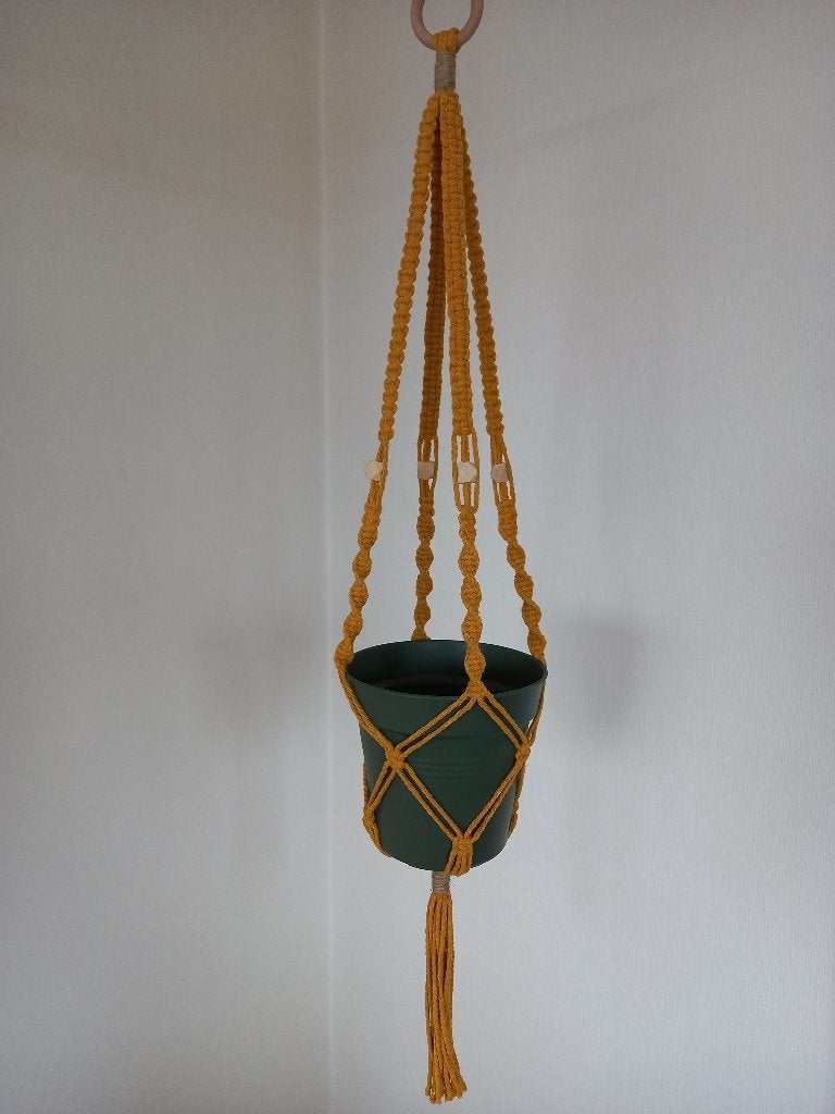 Plantenhanger 5, okergeel, Ophalen, Overige soorten, Halfschaduw, Minder dan 100 cm