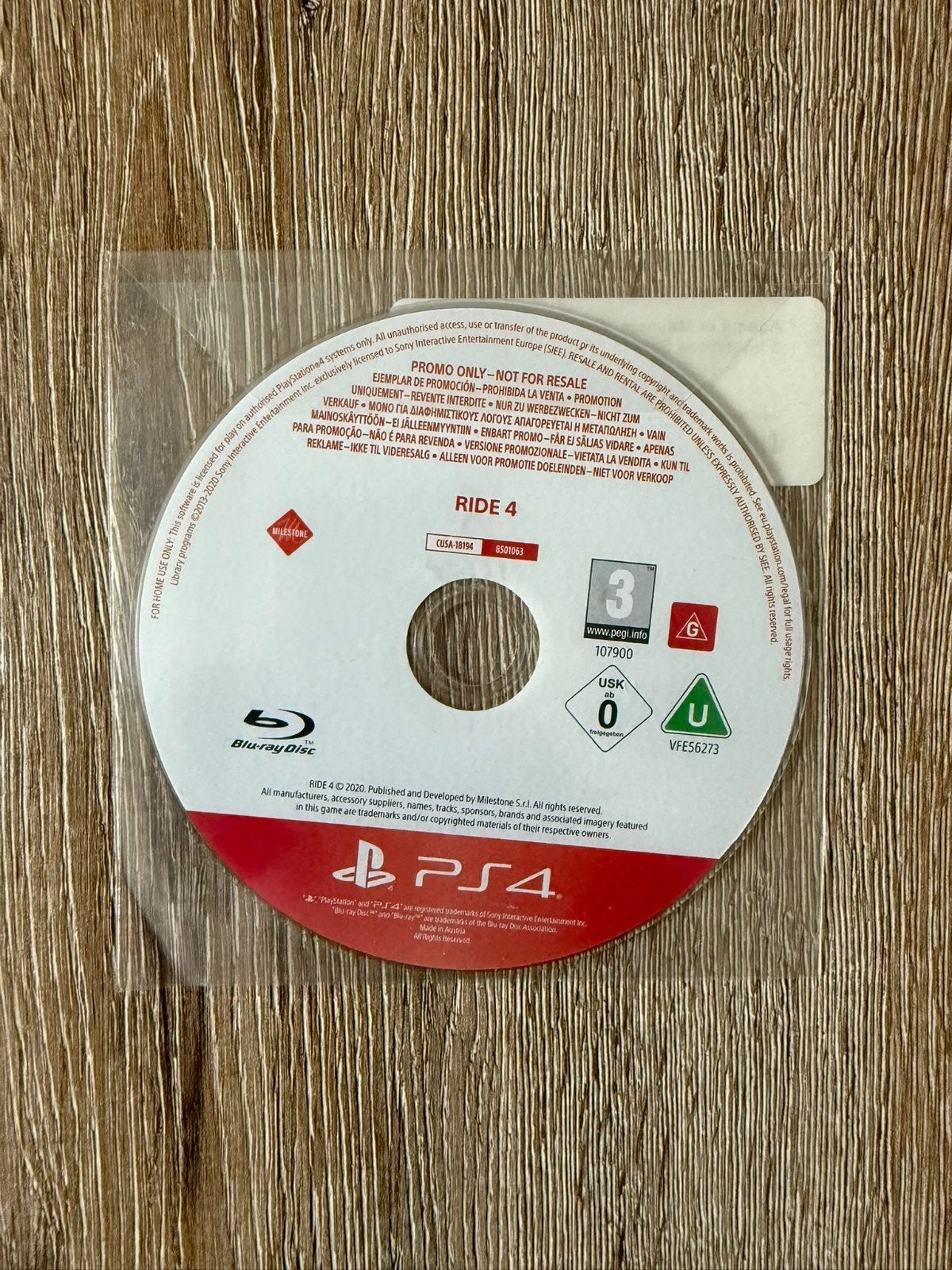 ride 4 promo disc ps4, Spelcomputers en Games, Ophalen, Vanaf 18 jaar, 1 speler, Racen en Vliegen